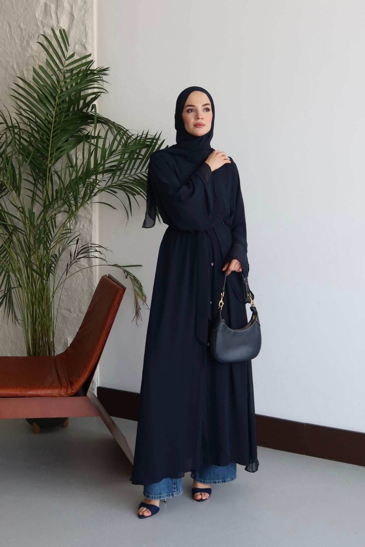 Lavin Şallı Abaya Lacivert