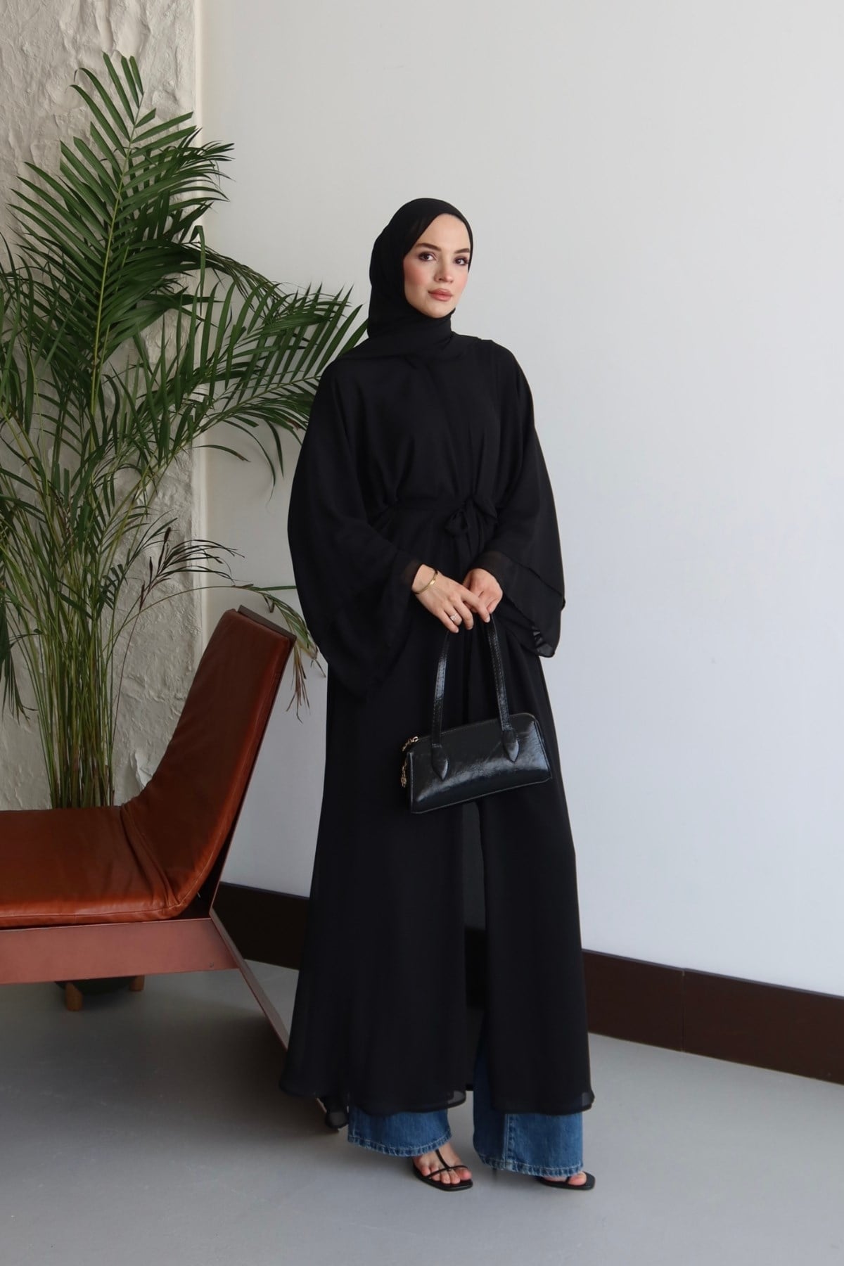 Lavin Şallı Abaya Siyah