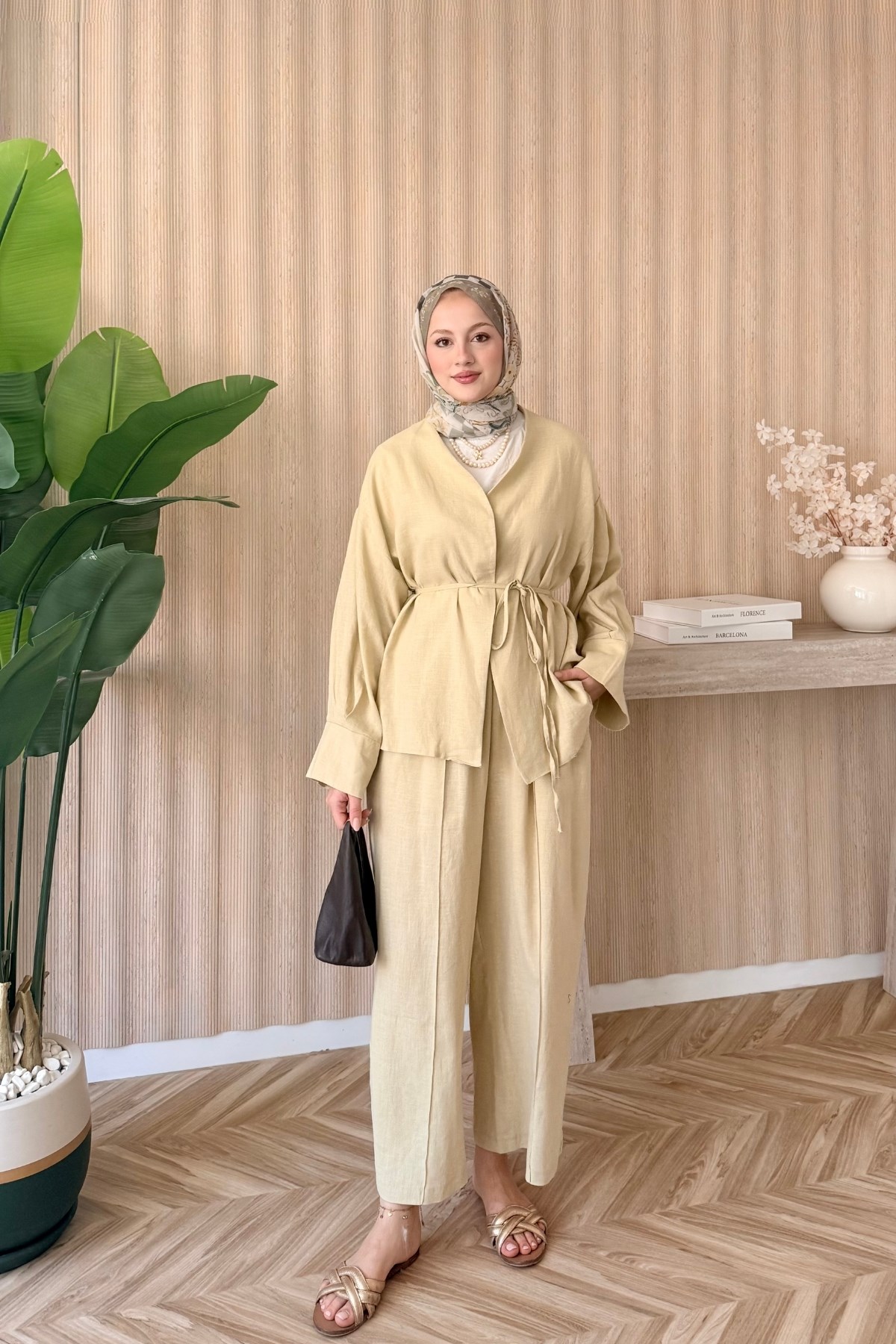 Lily Kimono Takım Sarı