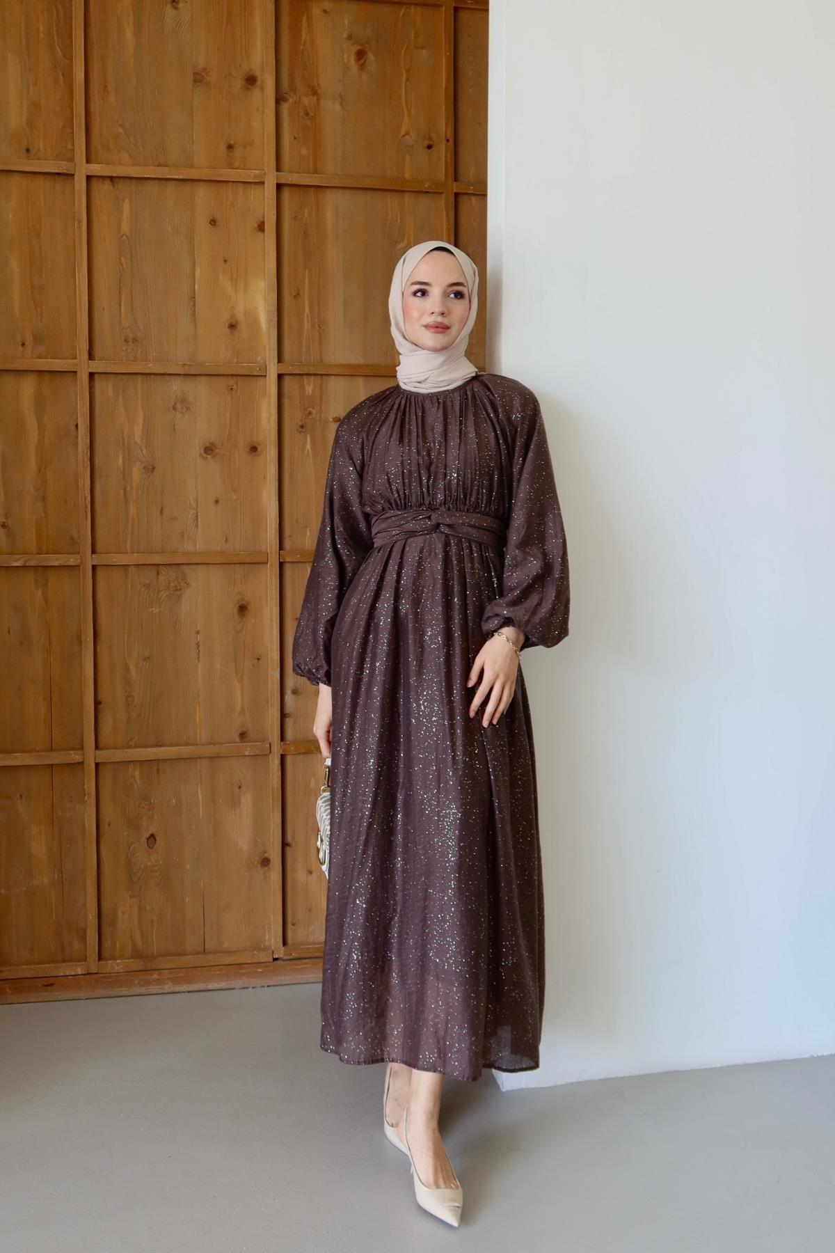 Lumera Elbise Kahverengi