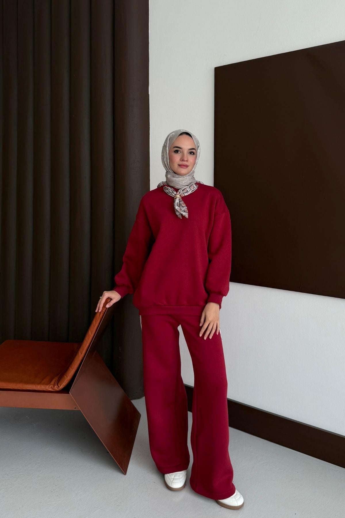 Meyra Fularlı Takım Bordo