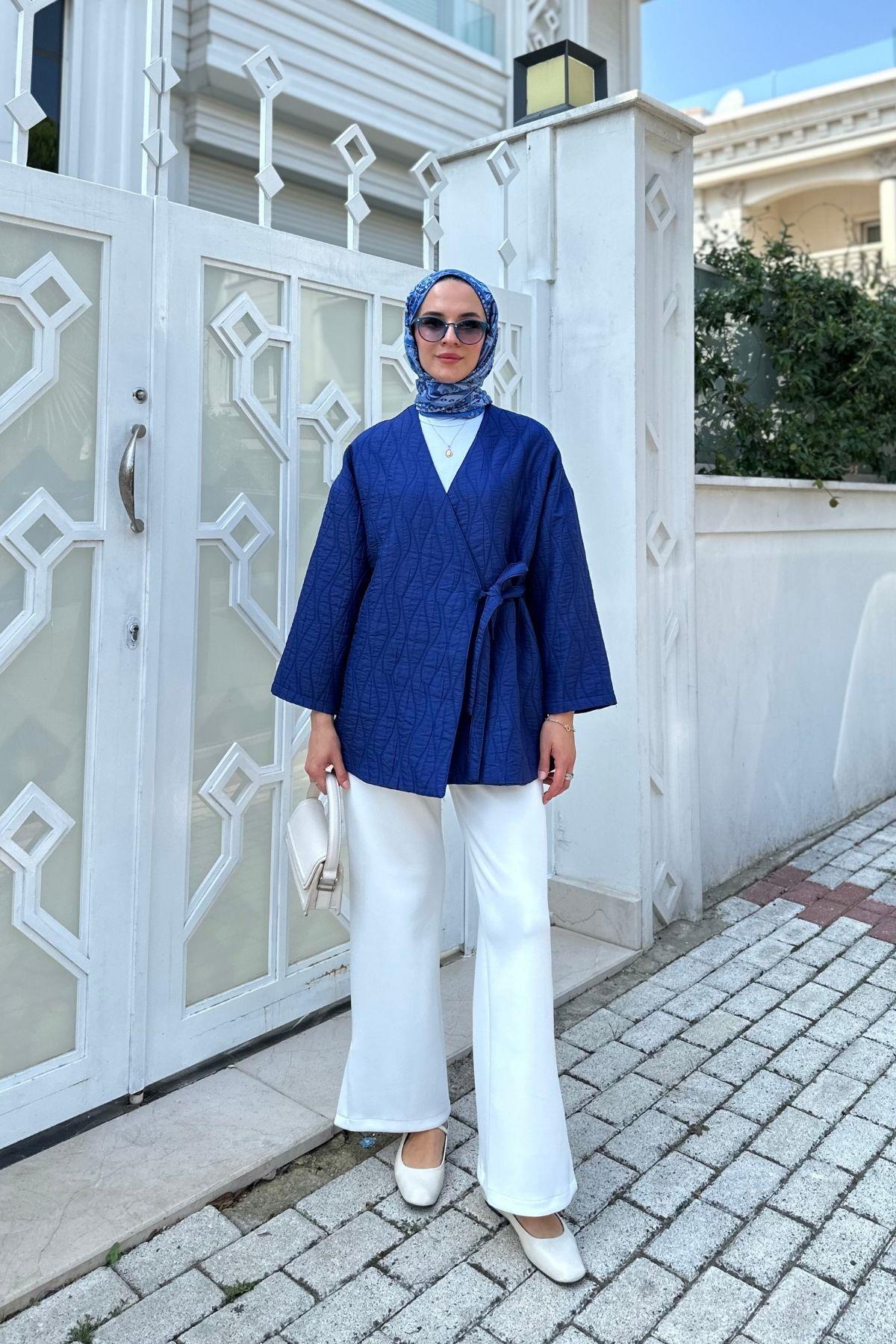 Mila Kapitone Ceket Lacivert