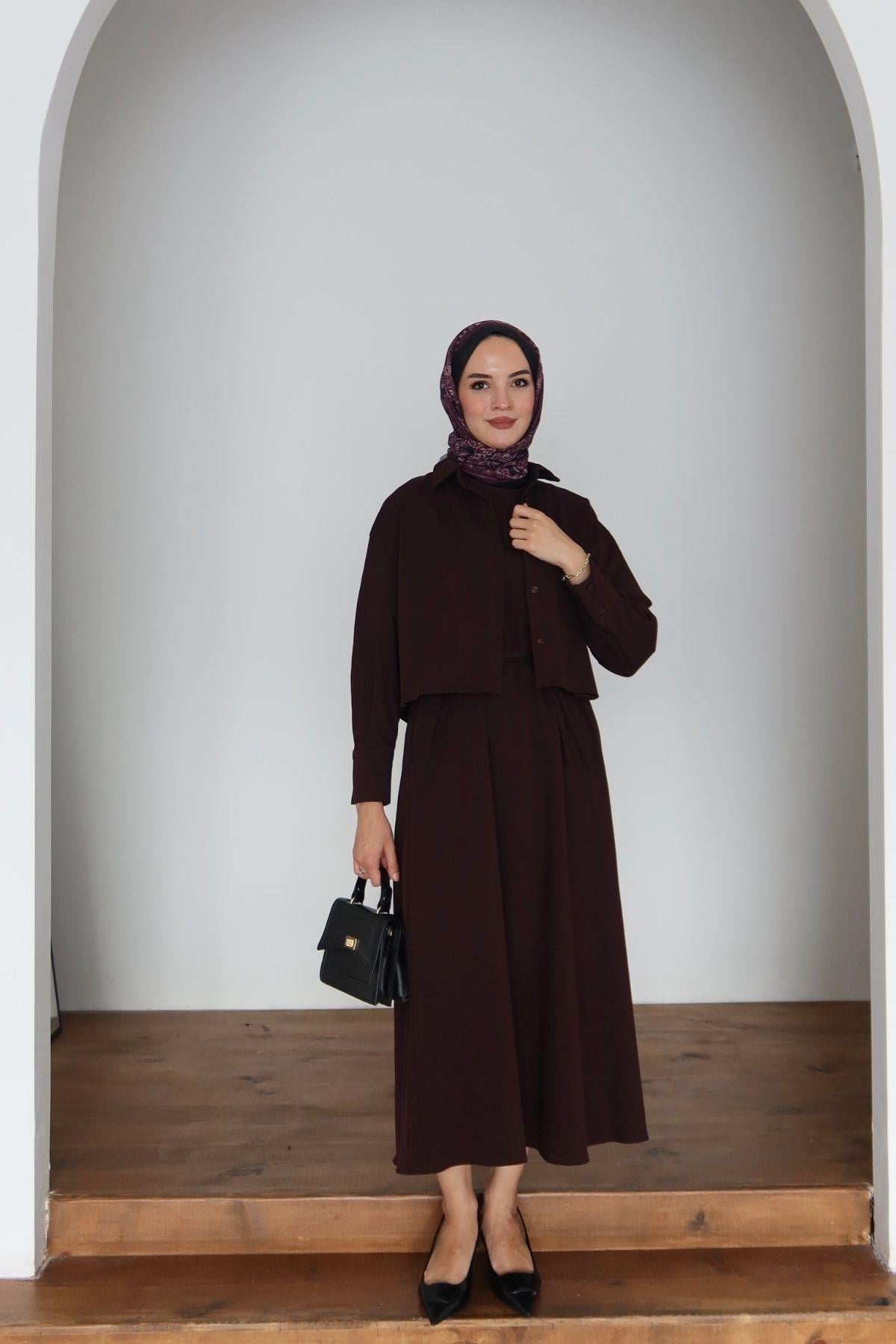 Milla Elbise Bordo