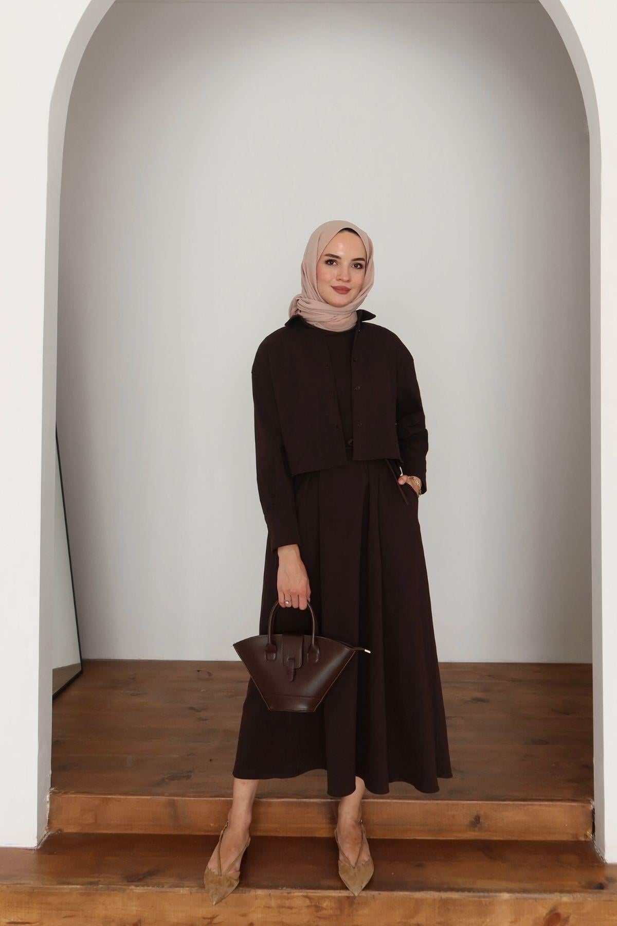Milla Elbise Kahverengi