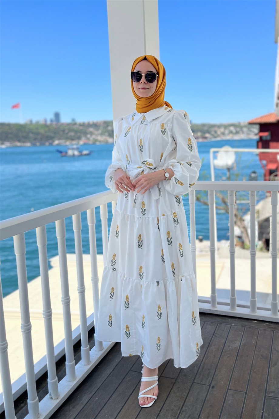 Mimoza Elbise Sarı