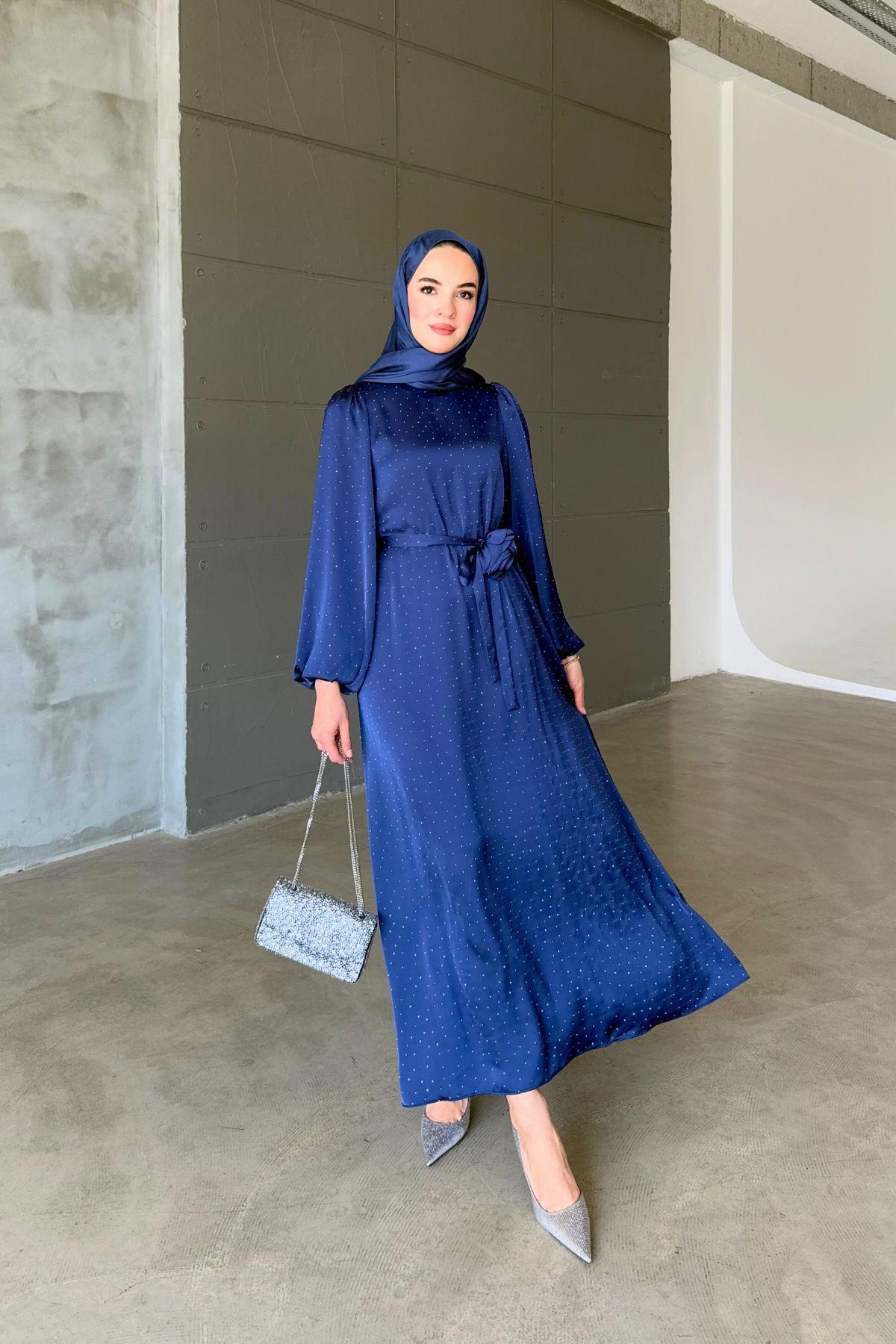 Mina Elbise Lacivert