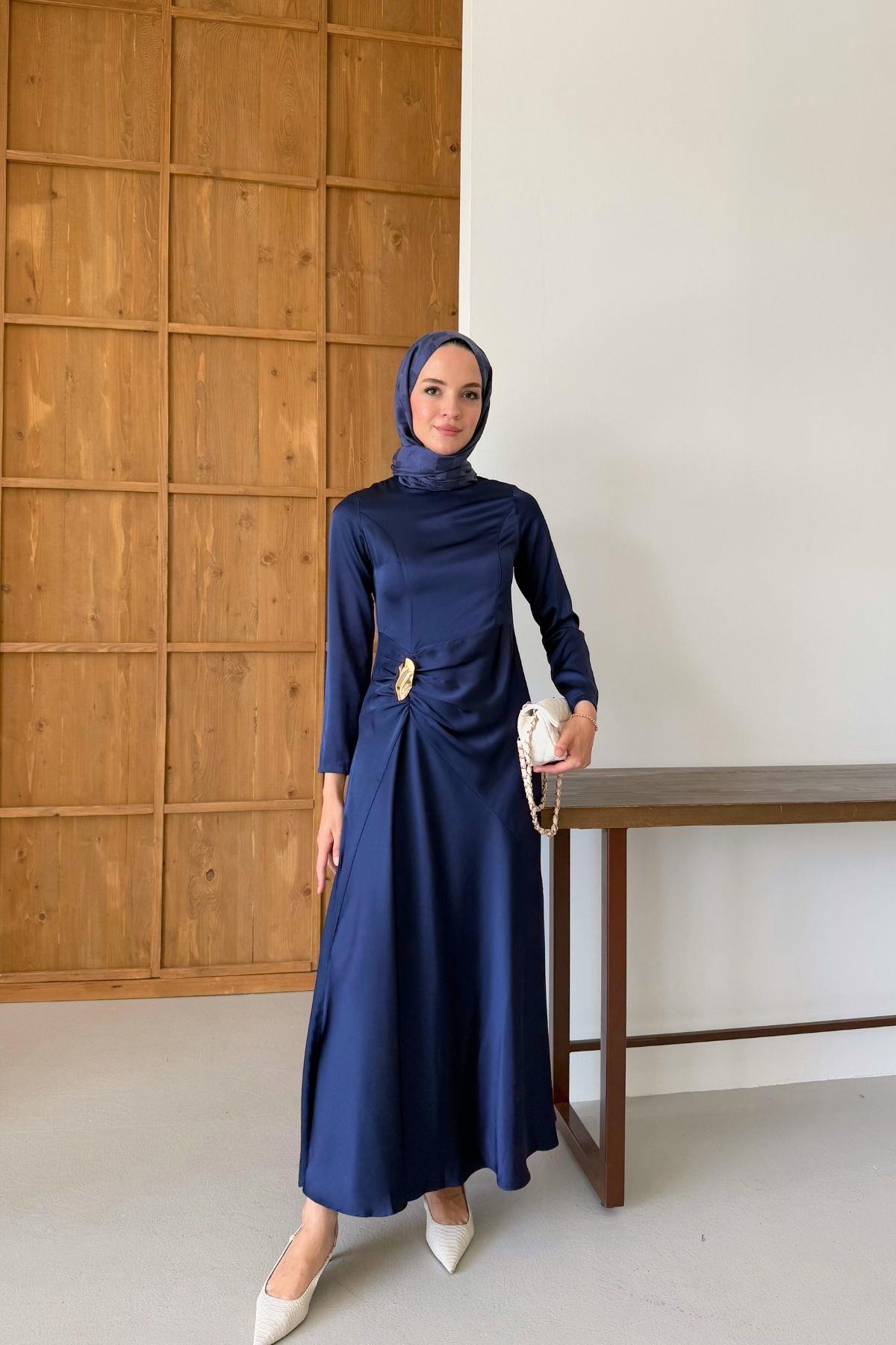 Monna Elbise Lacivert