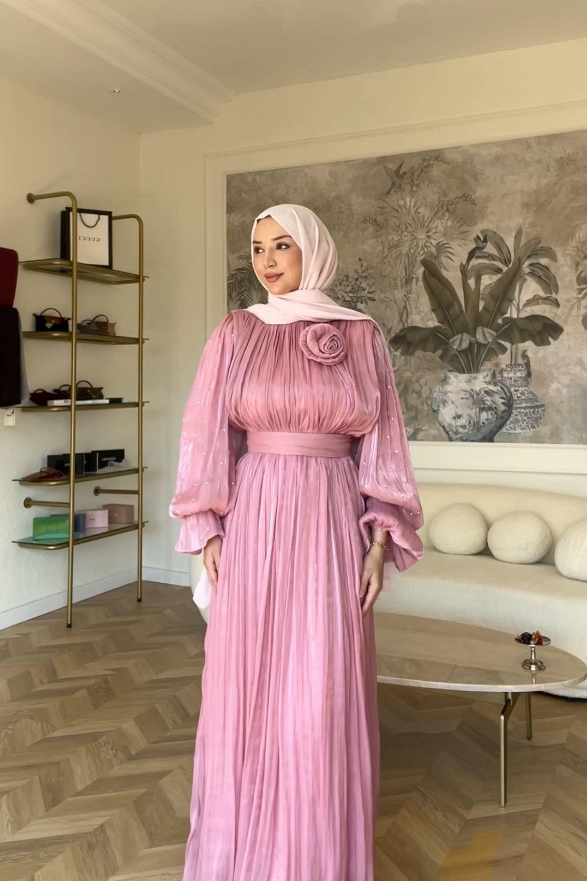 Pare Elbise Pembe