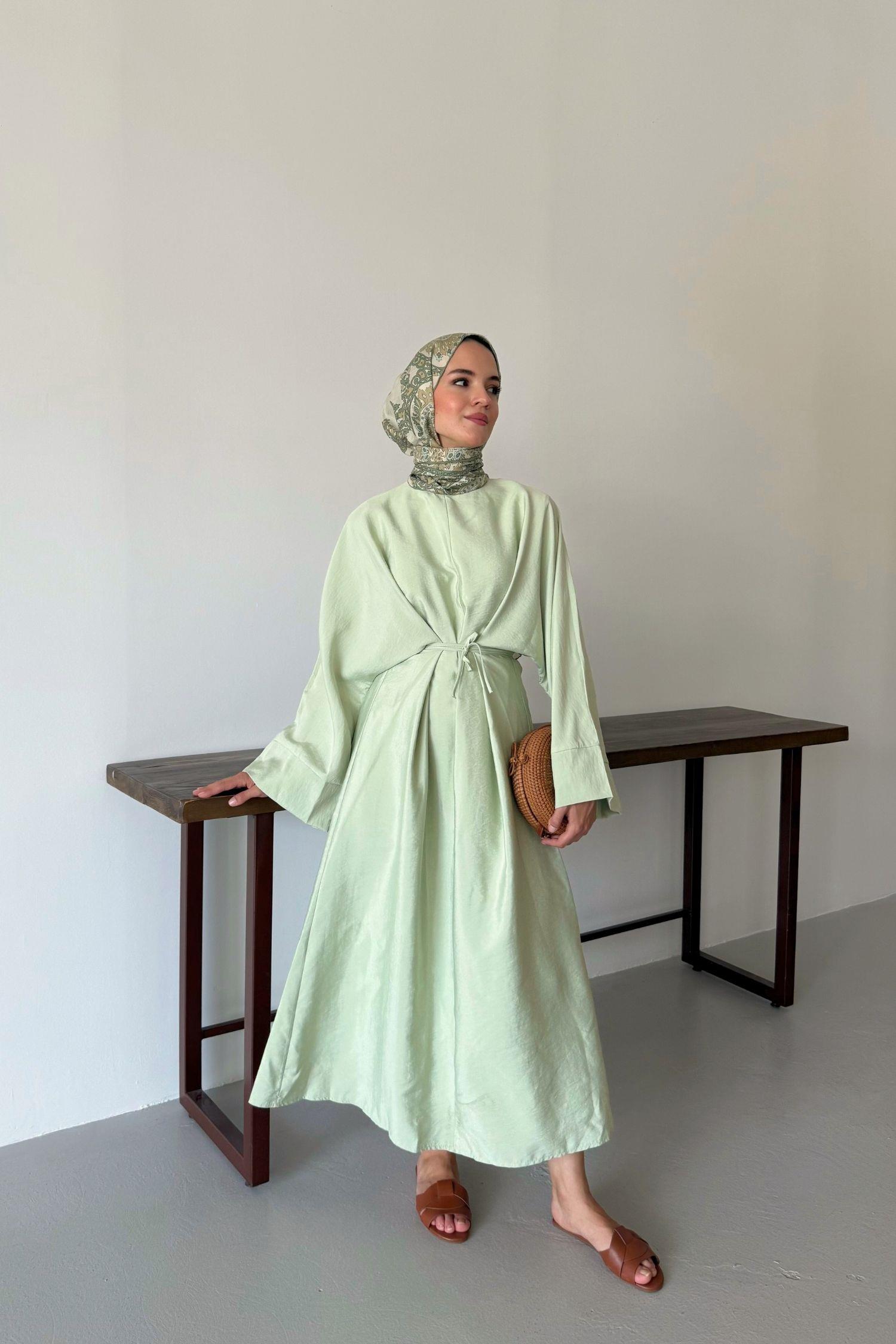 Perla Elbise Mint Yeşili