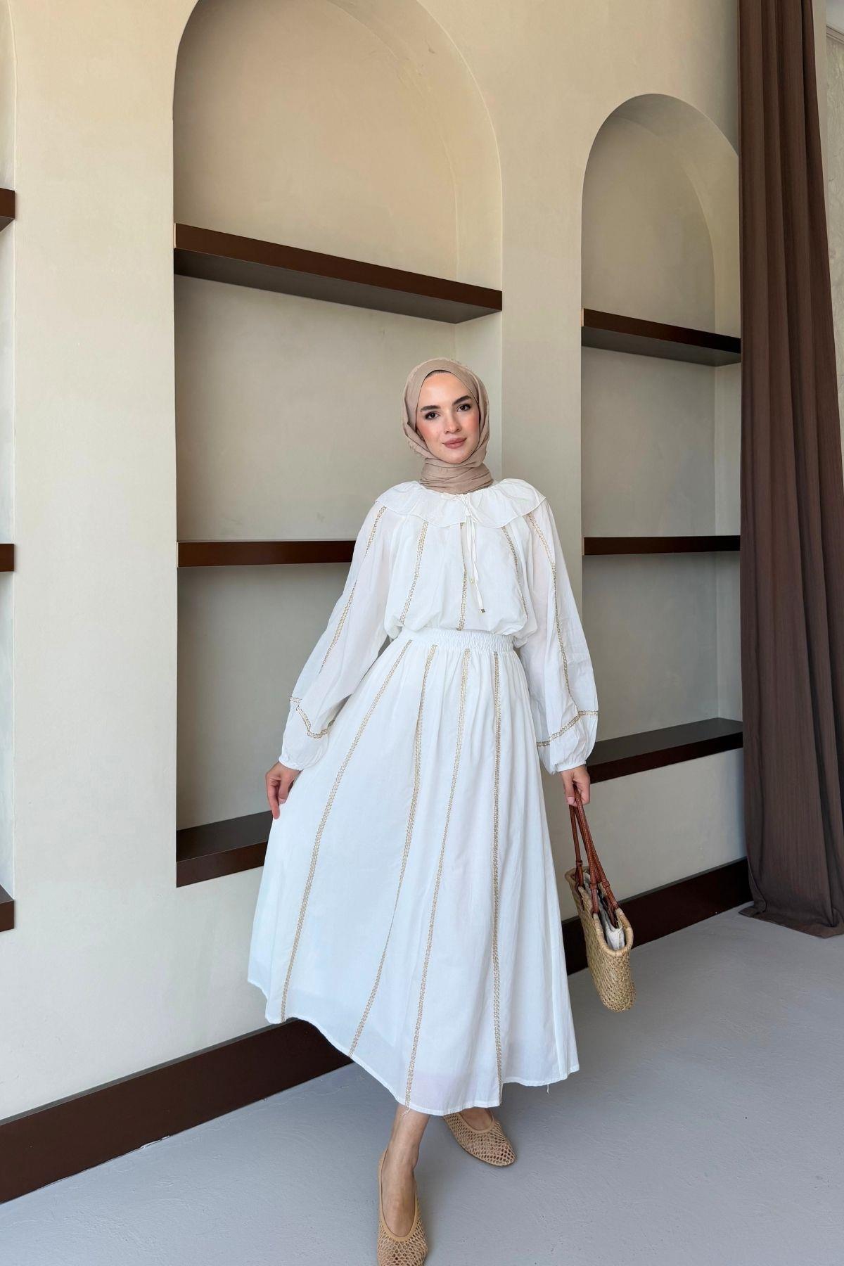 Rina Vual Takım Beyaz
