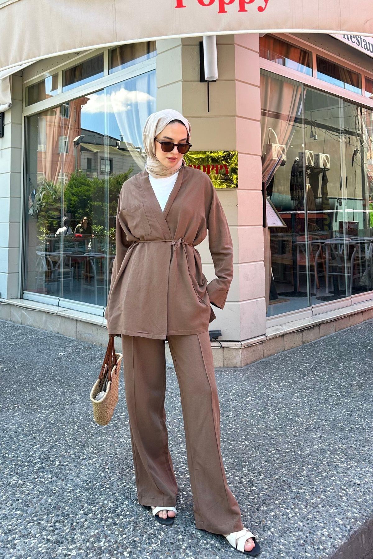 Rita Keten Oversize Takım Kahverengi