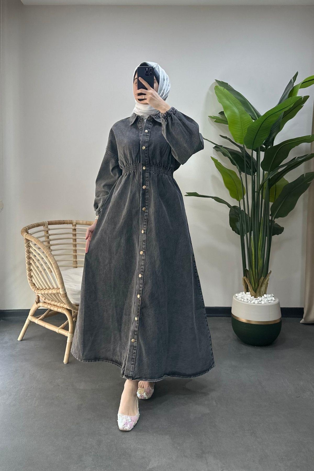 Rodi Denim Elbise Antrasit