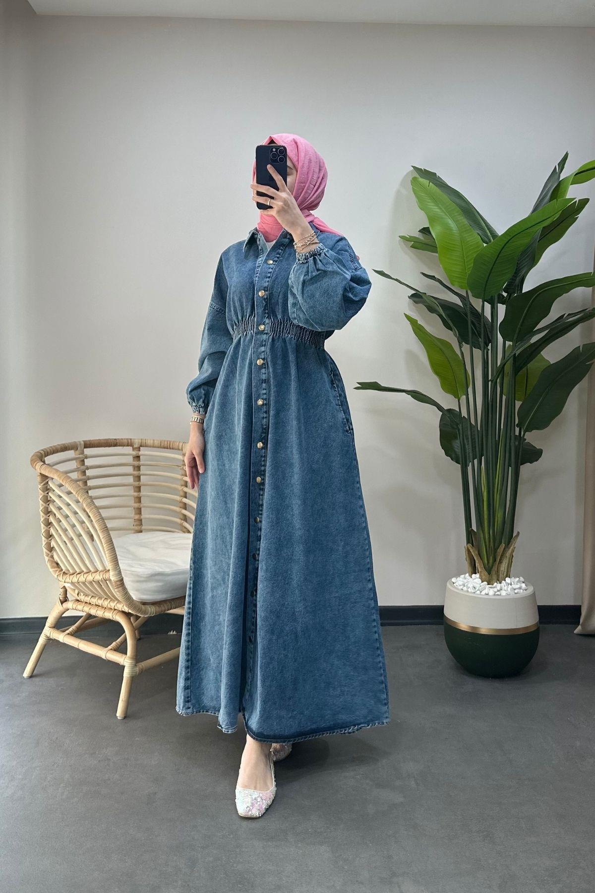 Rodi Denim Elbise Mavi