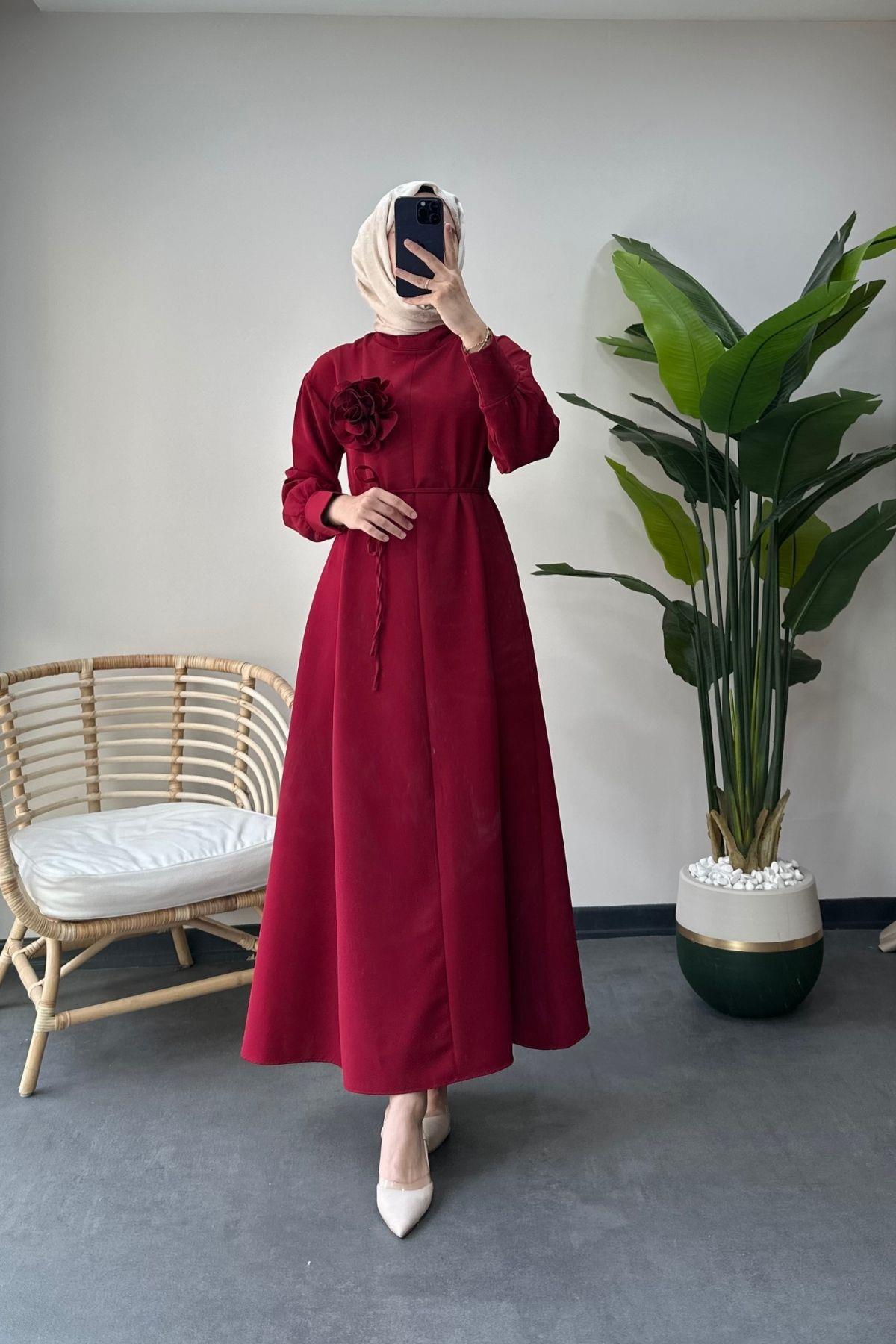 Rose Elbise Bordo