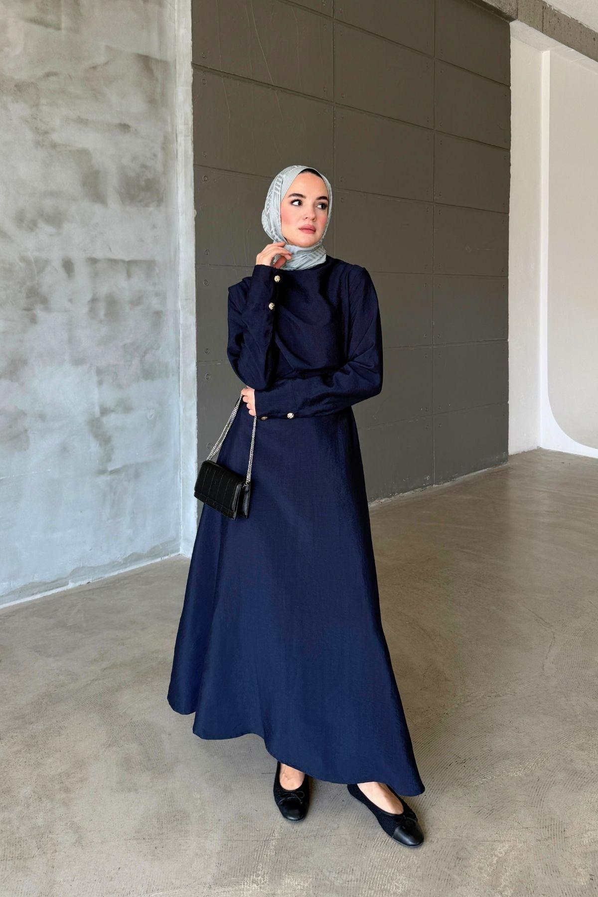 Saye Elbise Lacivert