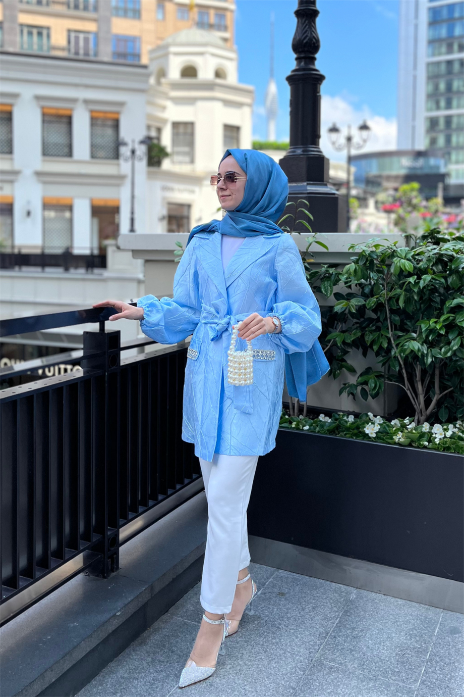 Sole Jakarlı Takım Mavi