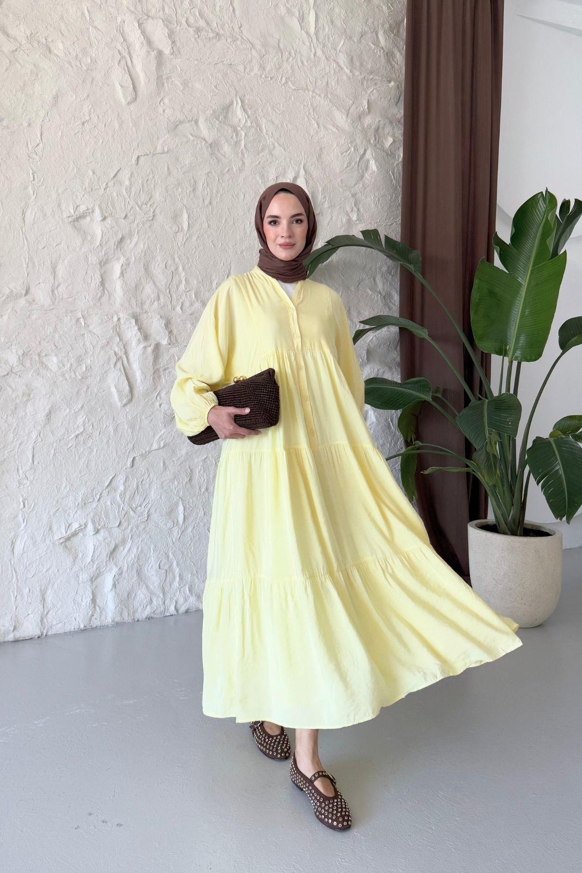 Tensel Elbise Sarı