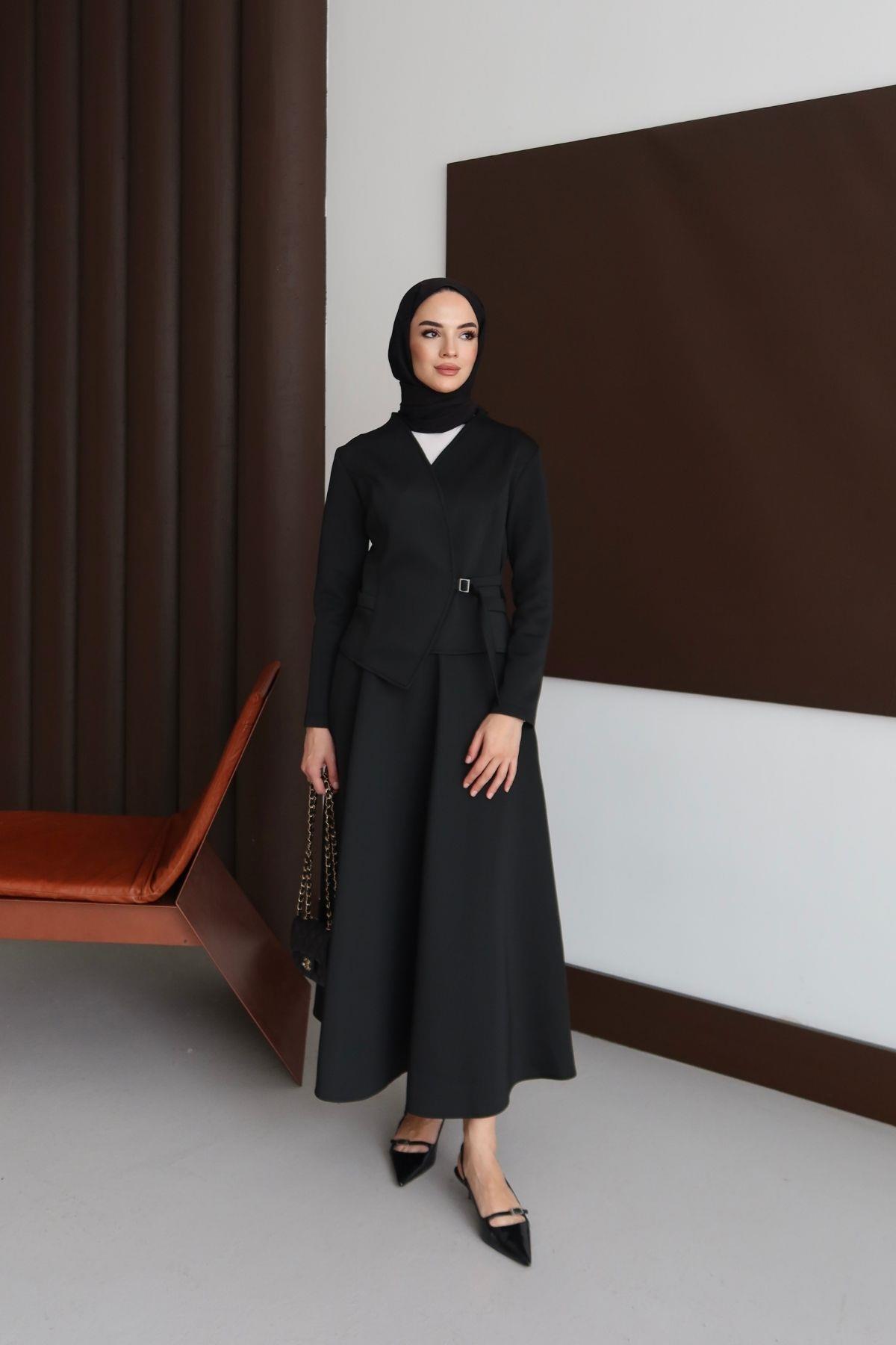 Velvet Takım Siyah