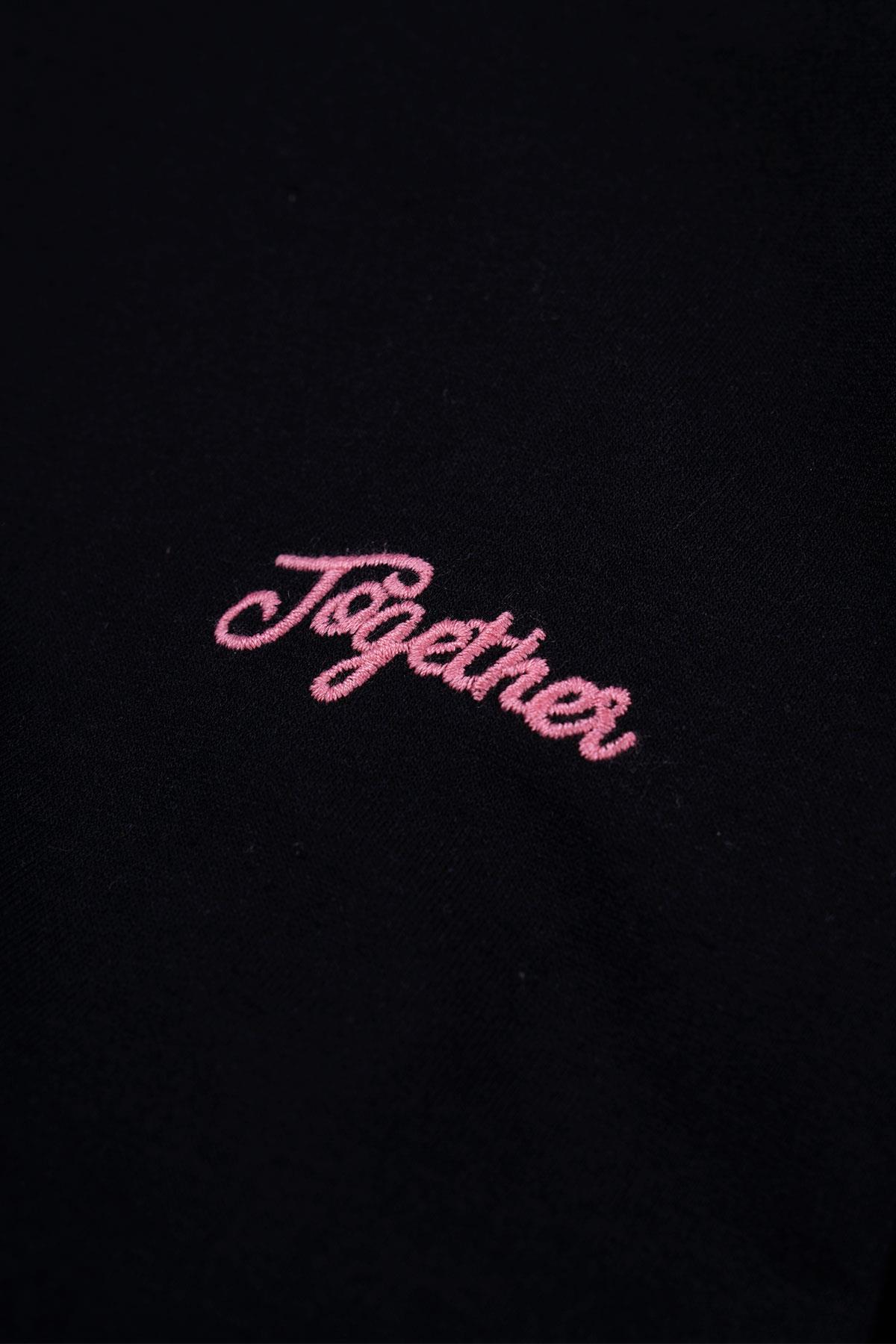 Bisiklet Yaka Uzun Kol Siyah Renk Kız Çocuk Sweatshirt