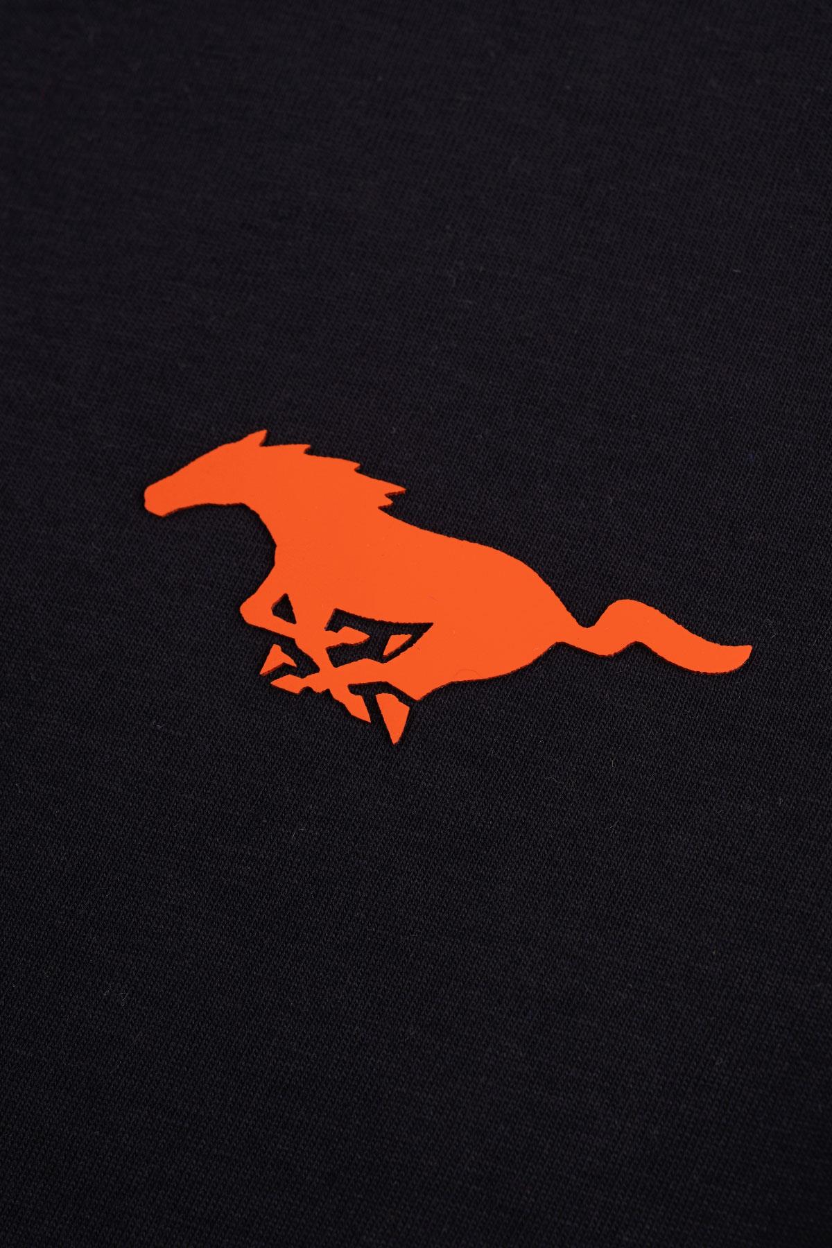 Bisiklet Yaka Kısa Kol Baskılı Siyah Renk Erkek Çocuk Tshirt