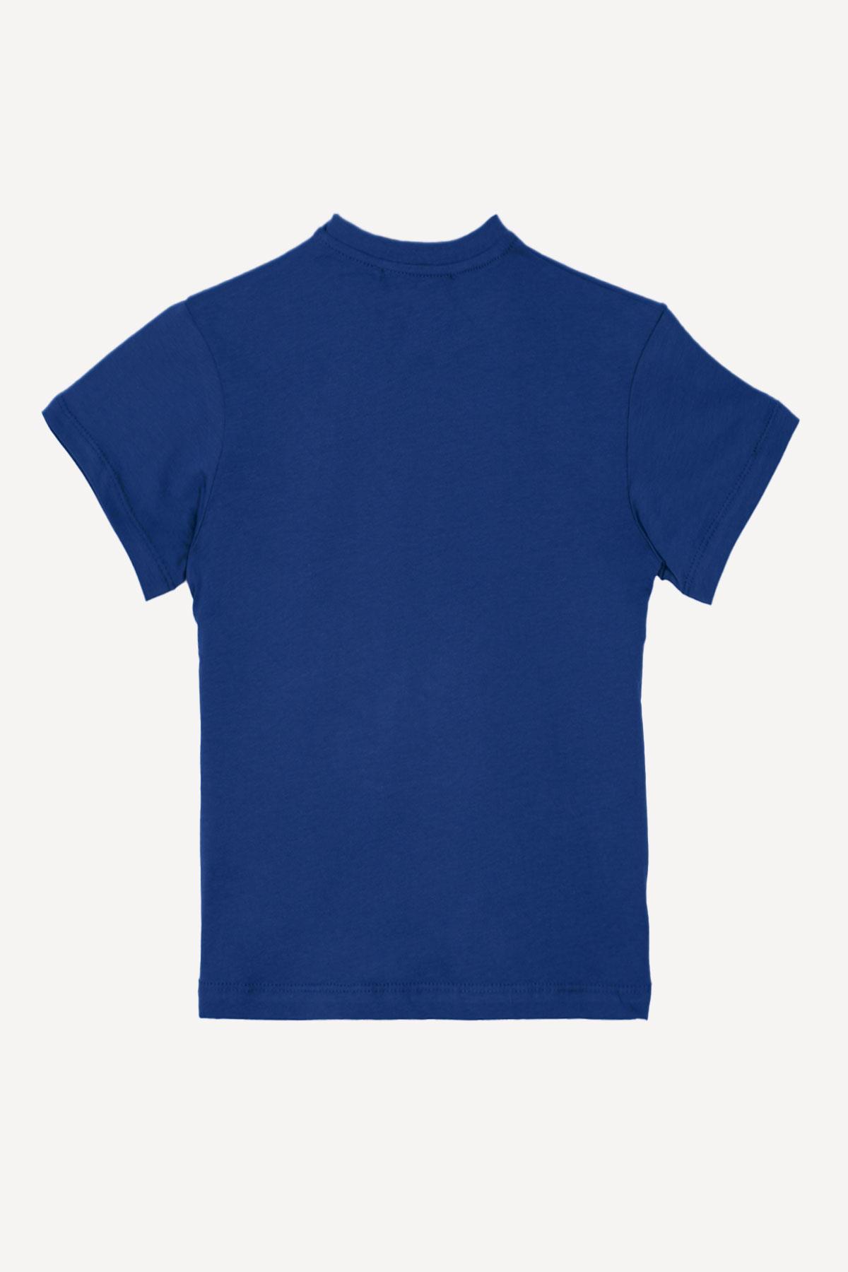 Bisiklet Yaka Lacivert Renk Erkek Çocuk Tshirt