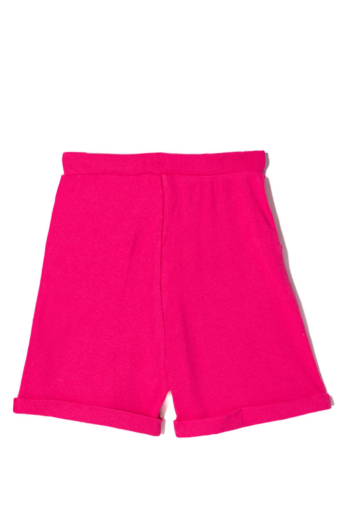 Fitilli Lila Fuşya Mint Renk 3lü Set Kız Çocuk Şort