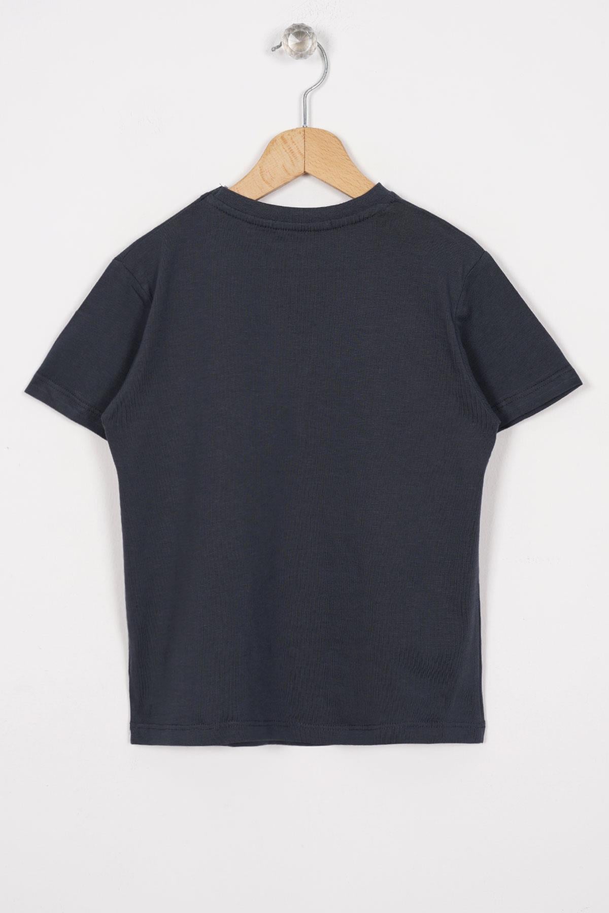 Oyun Konsolu Baskılı Oversize Füme Renk Erkek Çocuk Tshirt