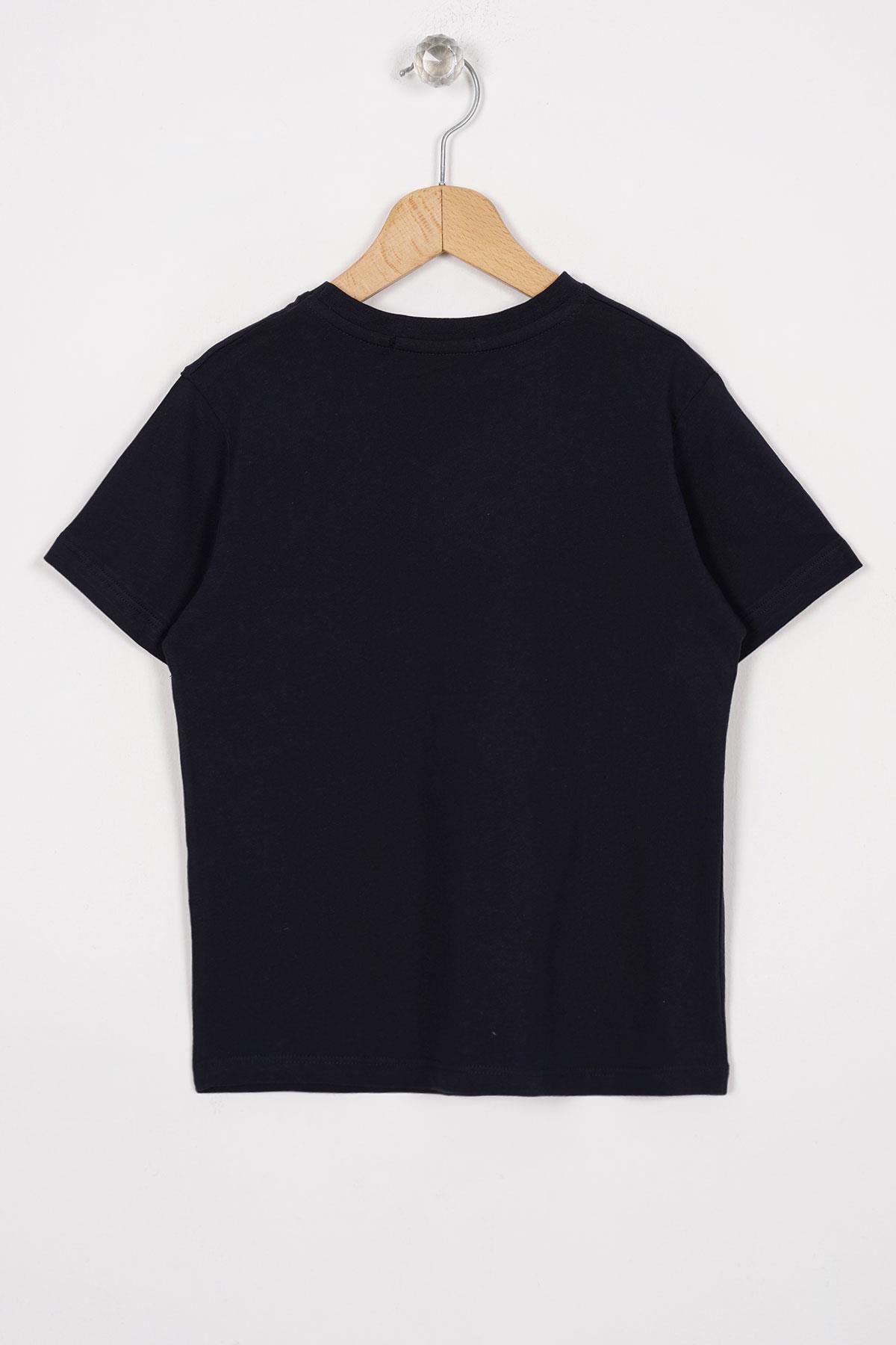Oyun Konsolu Baskılı Oversize Lacivert Renk Erkek Çocuk Tshirt