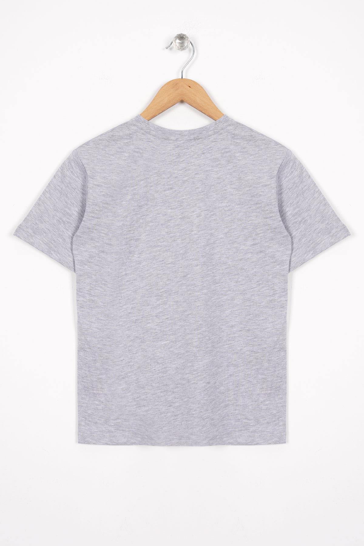 Los Angeles Baskılı Gri Melanj Renk Erkek Çocuk Tshirt