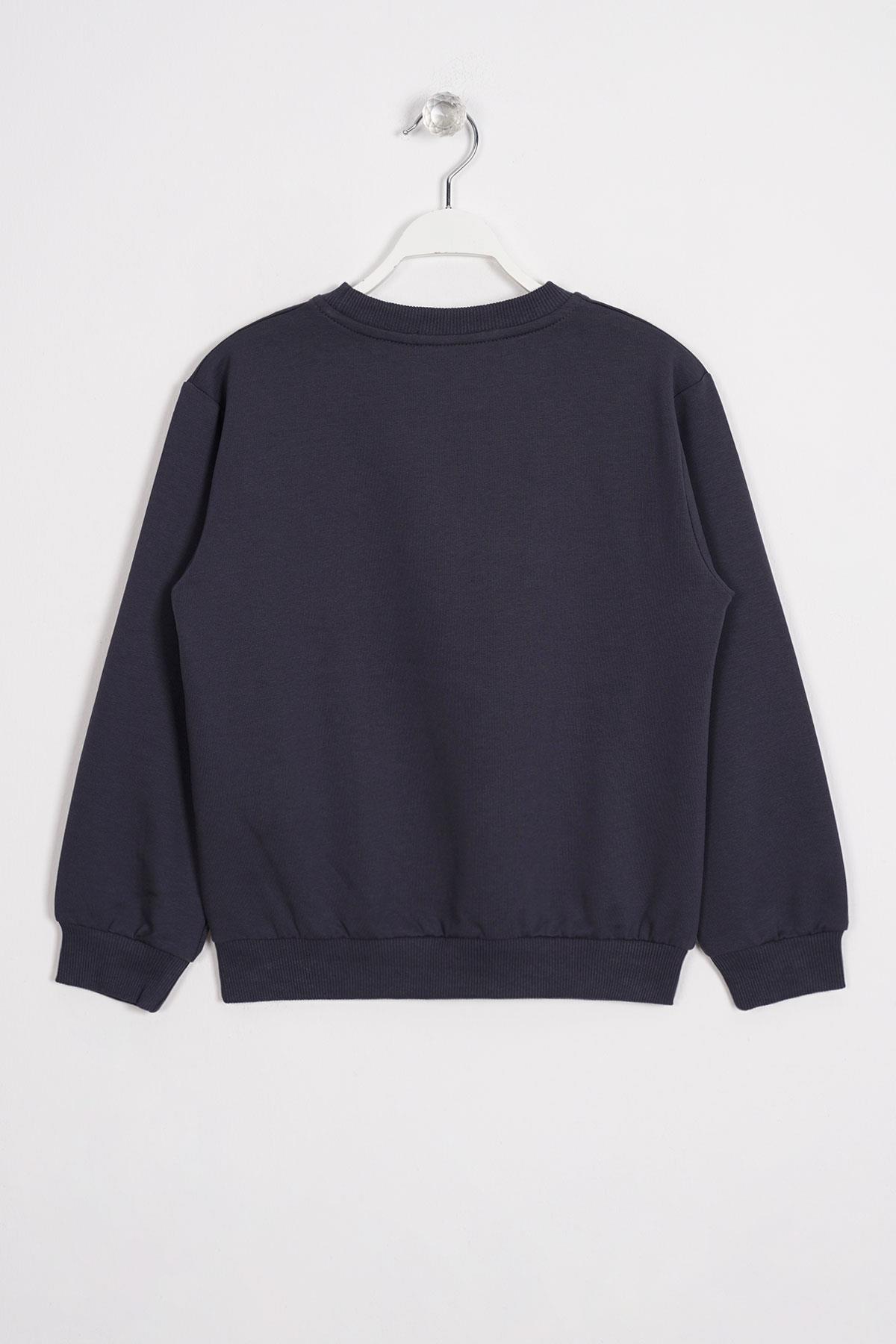 Gaming Baskılı Füme Renk Erkek Çocuk Sweatshirt