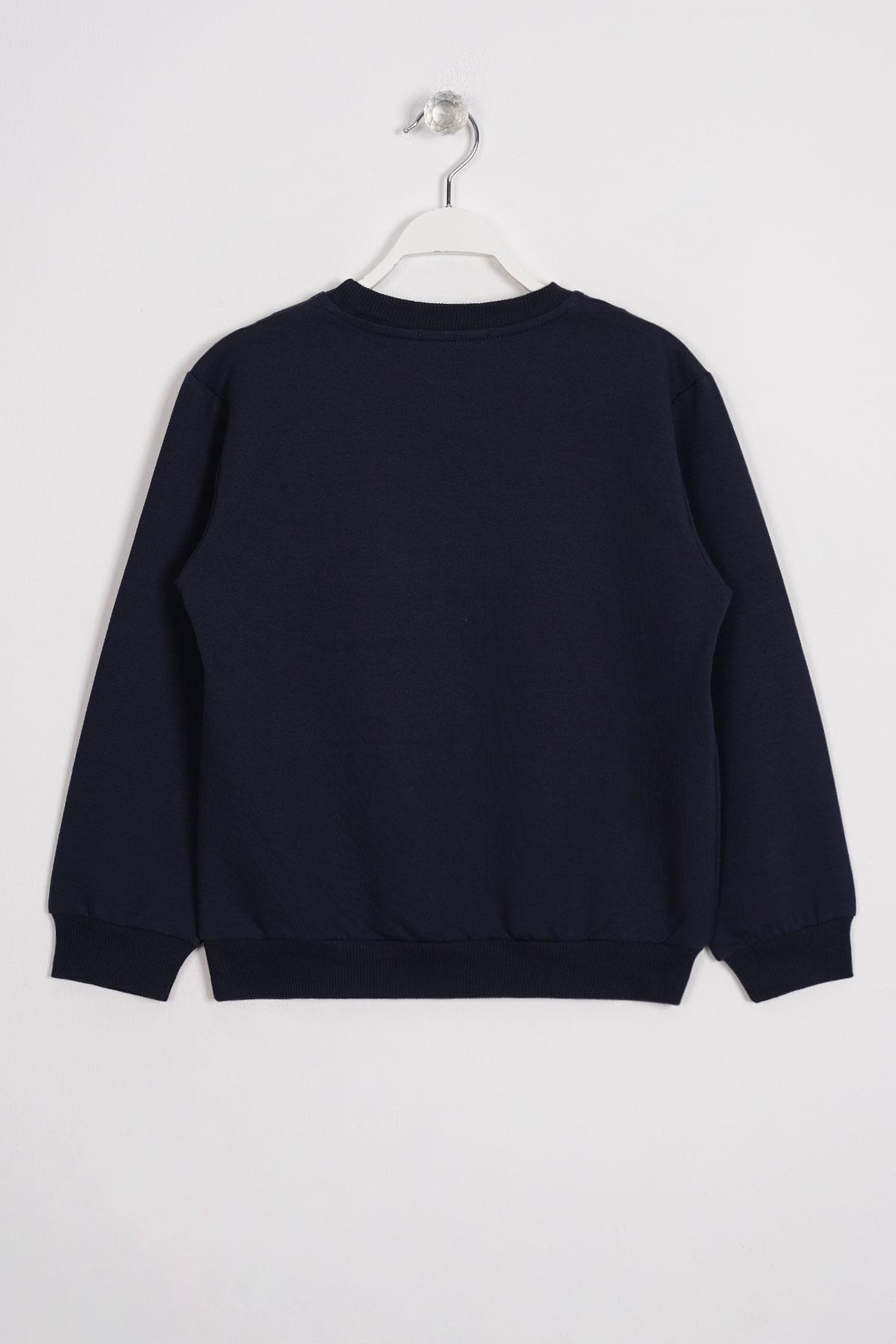 Gaming Baskılı Lacivert Renk Erkek Çocuk Sweatshirt
