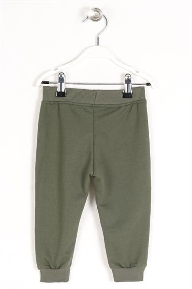 Beli Paçası Lastikli Haki Renk Erkek Çocuk Eşofman Tek Alt