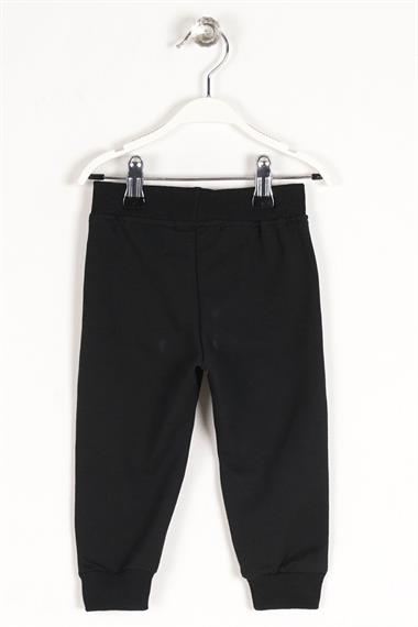 Beli Paçası Lastikli Siyah Renk Erkek Çocuk Eşofman Tek Alt