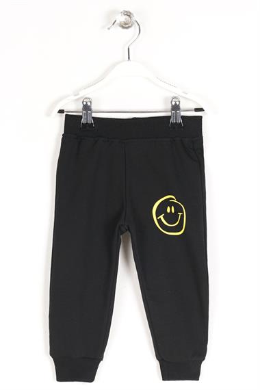 Beli Paçası Lastikli Siyah Renk Erkek Çocuk Eşofman Tek Alt