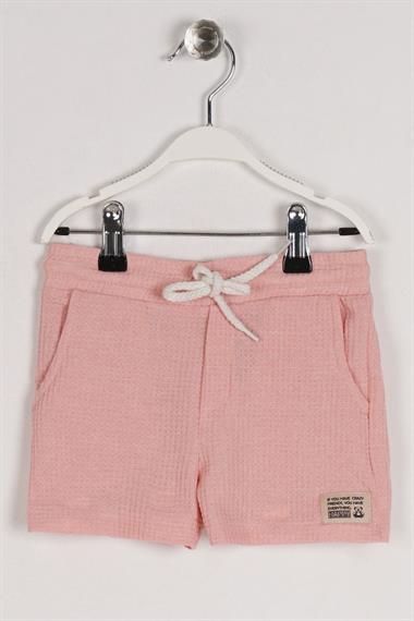 Cepli Arma Detaylı Pembe Renk Erkek Çocuk Şort