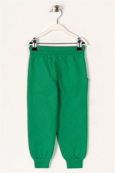 Bel Paça Lastikli Koyu Yeşil Renk Erkek Çocuk Esofman Tek Alt