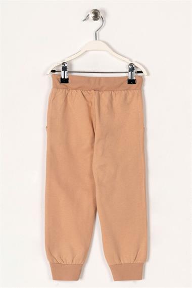Bel Paça Lastikli Bej Renk Erkek Çocuk Esofman Tek Alt