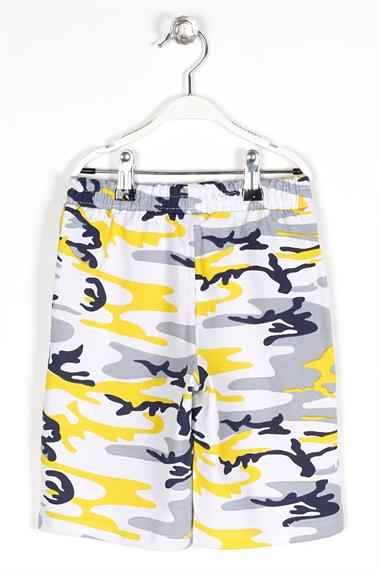 Kamuflaj Baskı Sarı Renk Erkek Çocuk Kapri