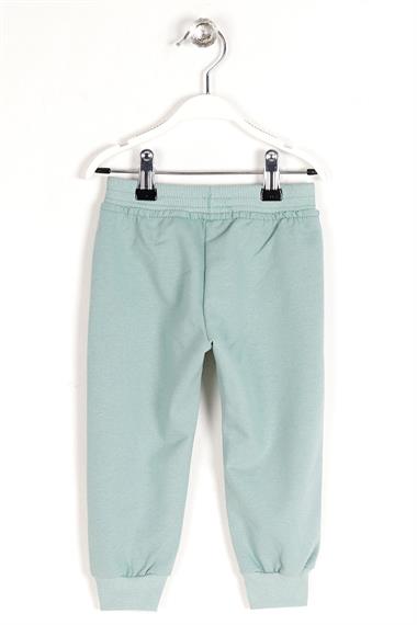 Beli Paçası Lastikli Çağla Yeşil Renk Kız Çocuk Eşofman Tek Alt