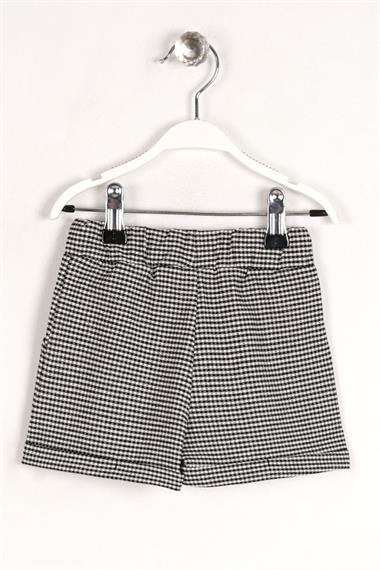 Pötikare Fiyonklu  Siyah Renk Kız Çocuk Şort