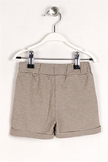 Pötikare Fiyonklu Bej Renk Kız Çocuk Şort