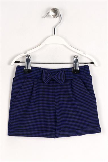 Pötikare Fiyonklu Saks Renk Kız Çocuk Şort