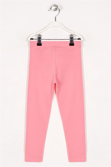Baskısız Dar Paça Pembe Renk Kız Çocuk Tayt