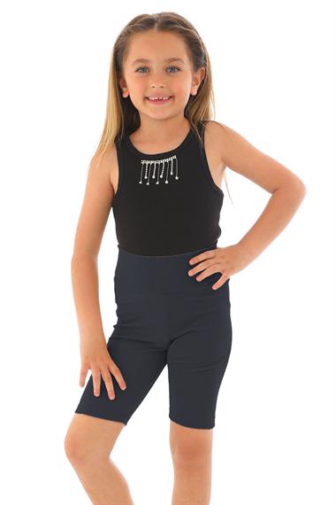 Fıtıllı Füme Renk Kız Çocuk Tayt