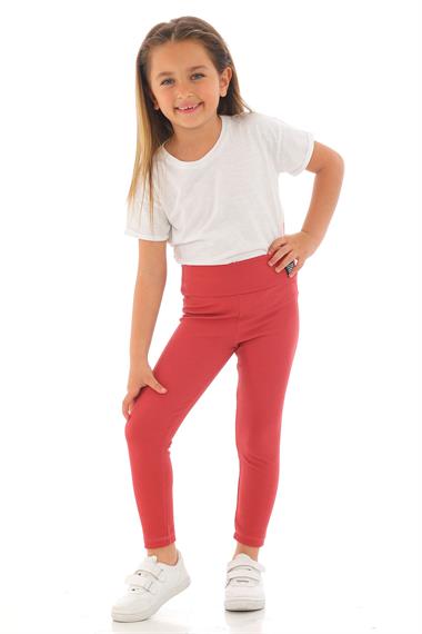 Fitilli Gul Kurusu Renk Kız Çocuk Tayt