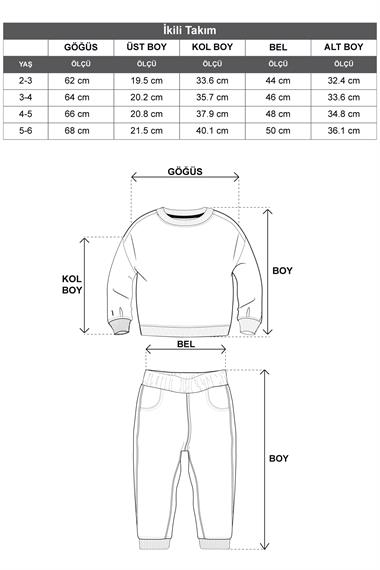 Bisiklet Yaka Uzun Kol Ceplı Bebe Mavisi Renk Kız Çocuk Esofman Takım