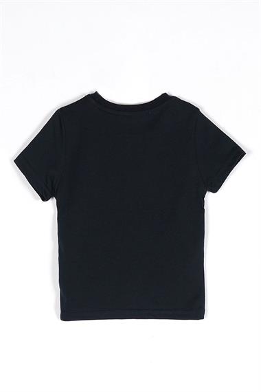 Bisiklet Yaka Kısa Kol Lets Do This Baskı Fileli Cepli Lacivert Renk Erkek Çocuk Tshirt