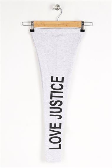 Baskılı Dar Paça Karmelanj Renk Kız Çocuk Tayt