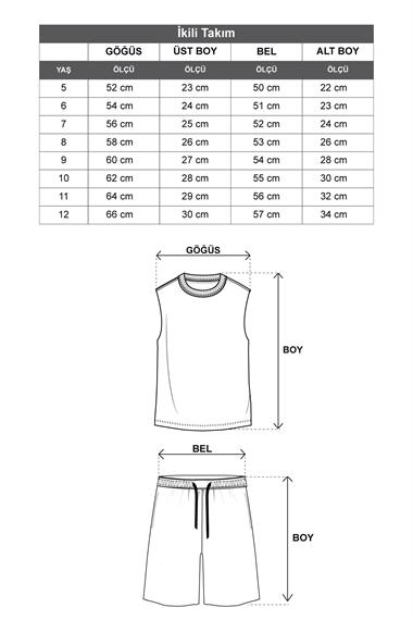 Kayıkçı Yaka Omuz Detaylı Fırfır Kollu Beli Lastikli Cep Detaylı Yeşil Renk Kız Çocuk Şortlu Takım