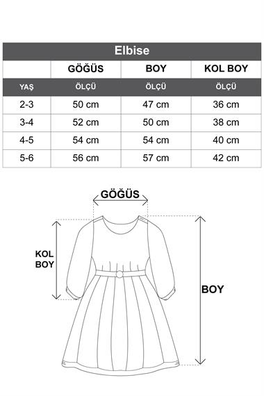 Yarım Balıkçı Yaka Uzun Kol Ayıcık Aksesuarlı Şapkalı Yeşil Renk Kız Çocuk Elbise